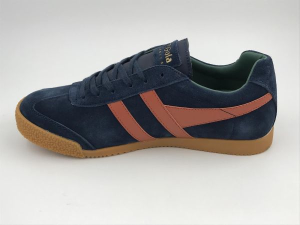 Gola her sneaker led blauw/oranje (CMA192EU gola harrier suede navy morange) - Stiletto Schoenen (Oudenaarde)