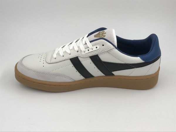 Gola her sneaker led wit (CMB261WS contact leather white black mar) - Stiletto Schoenen (Oudenaarde)
