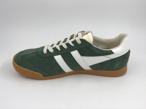 Gola her sneaker suède groen/wit (CMB538NX gola elan evergreen/white) - Stiletto Schoenen (Oudenaarde)