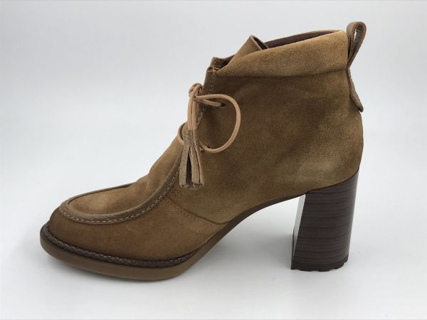 Hispanitas dam Bot suède oker (HI265065 velour honey) - Stiletto Schoenen (Oudenaarde)