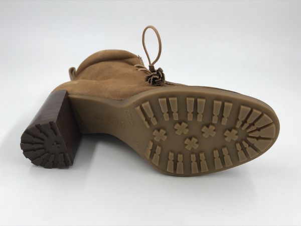 Hispanitas dam Bot suède oker (HI265065 velour honey) - Stiletto Schoenen (Oudenaarde)