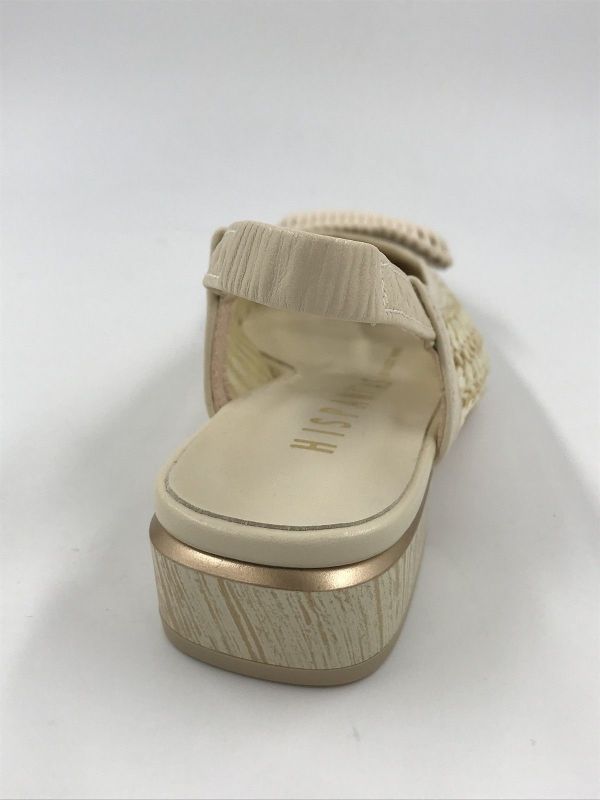 Hispanitas dam dec/sand led tressé ecru (RHV264658 soho V26 butter marrakech panna) - Stiletto Schoenen (Oudenaarde)