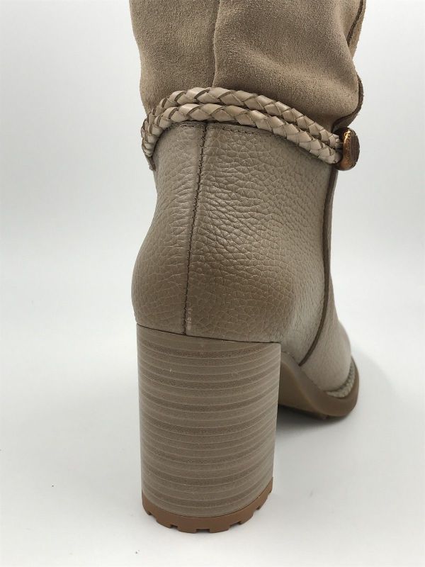 Hispanitas dam LLaars suède taupe (HI265079 velour castoro) - Stiletto Schoenen (Oudenaarde)