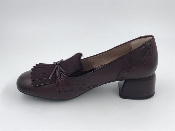 Hispanitas dam moc led/pony bordeaux (HI265192 soho bordo/pony bordo) - Stiletto Schoenen (Oudenaarde)