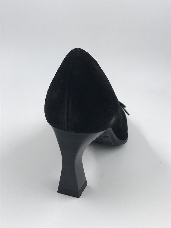 Hispanitas dam pump suède zwart (HI264951 velour black) - Stiletto Schoenen (Oudenaarde)