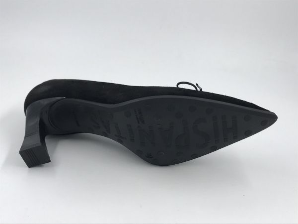 Hispanitas dam pump suède zwart (HI264951 velour black) - Stiletto Schoenen (Oudenaarde)