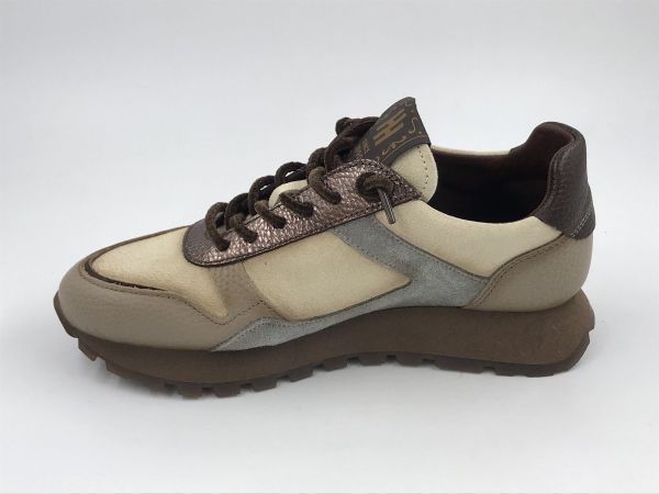 Hispanitas dam run led bruin/off white (CHI265095 bolero castoro/velour butter) - Stiletto Schoenen (Oudenaarde)
