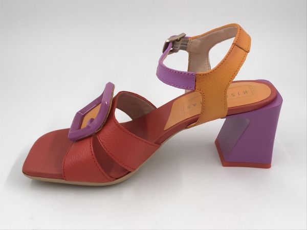 Hispanitas dam sand led rood/lila/oranje (CHV243272 mallorcervo V24 scarlett viole) - Stiletto Schoenen (Oudenaarde)