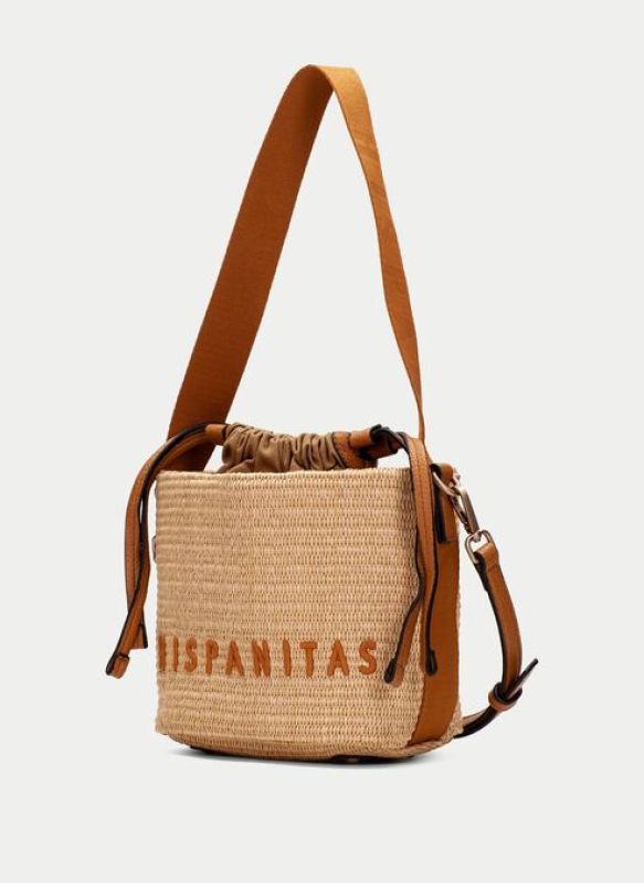 Hispanitas handtas raffia ecru (BV253837 bolsos rafia V25 natural) - Stiletto Schoenen (Oudenaarde)