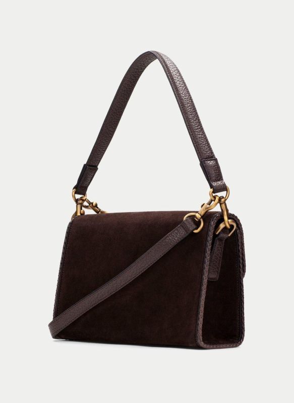 Hispanitas handtas suède bruin (BI264945 suède espresso) - Stiletto Schoenen (Oudenaarde)