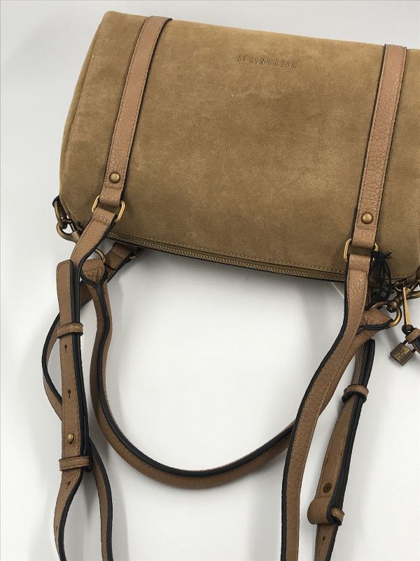 Hispanitas handtas suède oker (BI264936 suède honey) - Stiletto Schoenen (Oudenaarde)