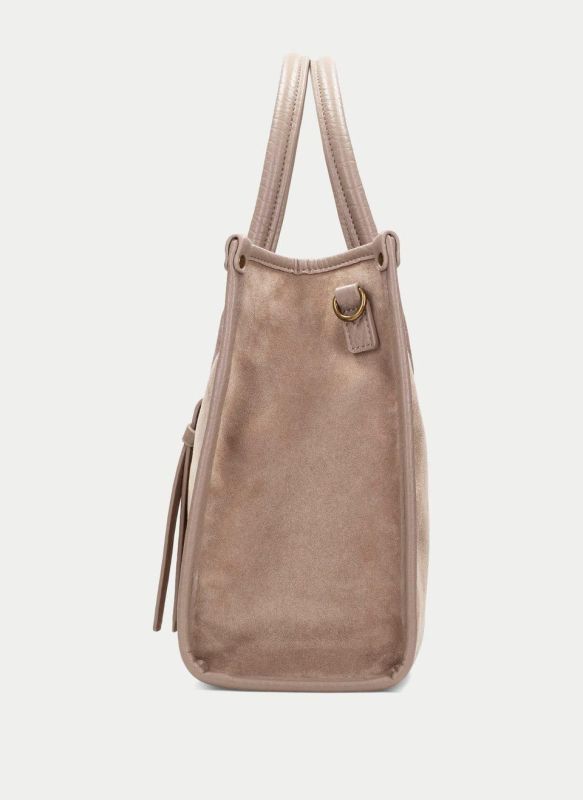 Hispanitas handtas suède taupe (BI265022 suède castoro) - Stiletto Schoenen (Oudenaarde)