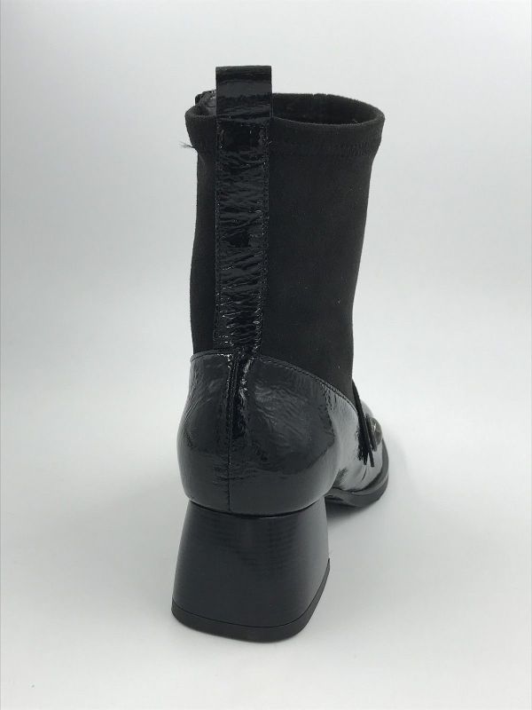 Hispanitas KLaars lak/tex zwart (HI254391 marsell black velour black) - Stiletto Schoenen (Oudenaarde)