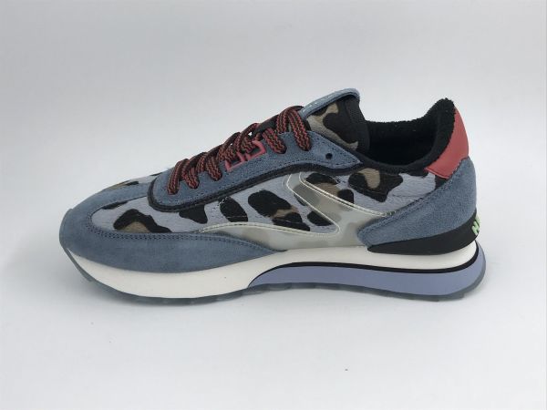 Hoff dam run multi blauw (Art blue) - Stiletto Schoenen (Oudenaarde)