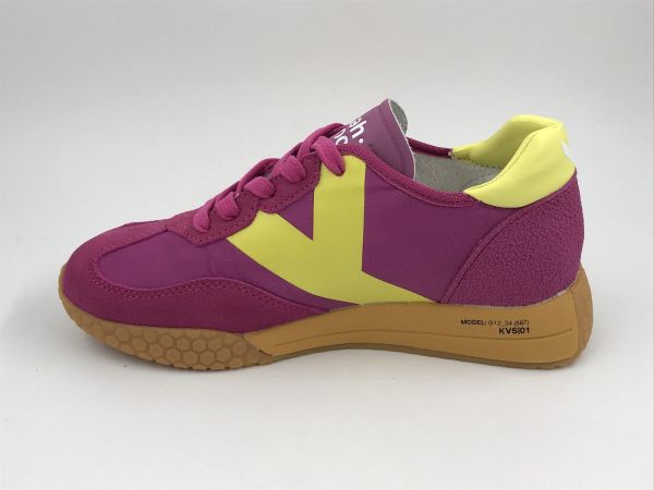 Kehnoo dam runner textiel fuxia/lime (KW9752 purple/lime) - Stiletto Schoenen (Oudenaarde)