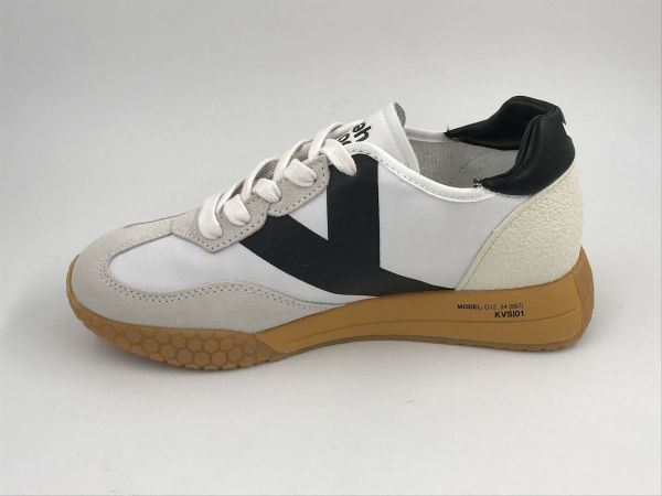 Kehnoo dam runner textiel wit/zwart (KW9752 white/black) - Stiletto Schoenen (Oudenaarde)