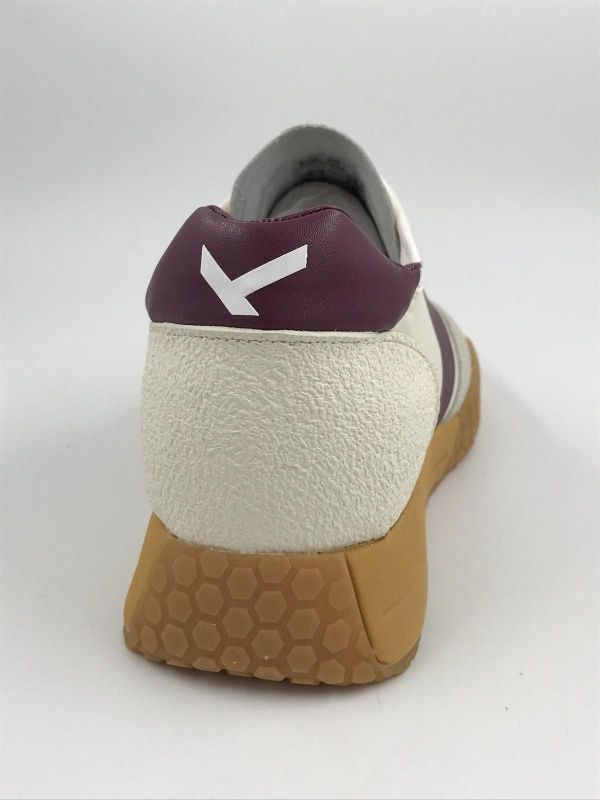 Kehnoo her runner textiel wit/bordeaux (KM9753 white/bordeaux) - Stiletto Schoenen (Oudenaarde)