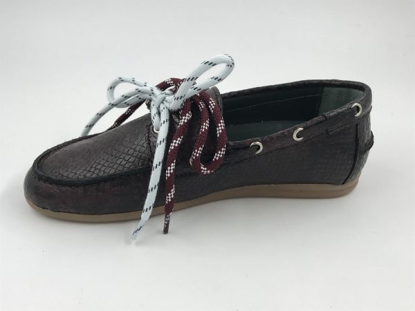 Kirruna dam bootschoen led snake burgund (Moc 10) - Stiletto Schoenen (Oudenaarde)