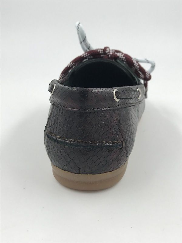 Kirruna dam bootschoen led snake burgund (Moc 10) - Stiletto Schoenen (Oudenaarde)