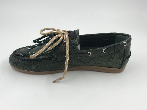 Kirruna dam bootschoen led snake groen (Moc 11) - Stiletto Schoenen (Oudenaarde)