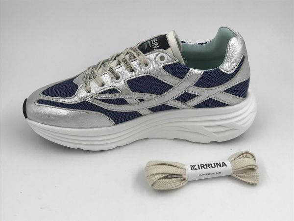 Kirruna dam runner led/text blauw/zilver (Spirit 08) - Stiletto Schoenen (Oudenaarde)