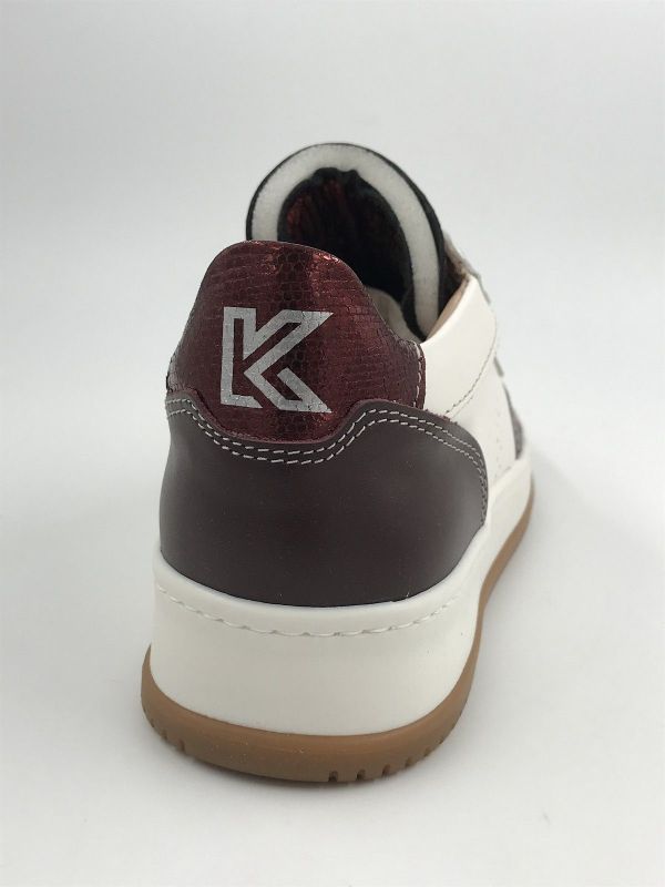 Kirruna dam sneaker led wit/bordeau (Fire63) - Stiletto Schoenen (Oudenaarde)