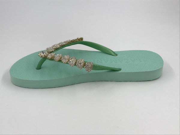 Lazamani dam slipper beach mint (LA77004 mint) - Stiletto Schoenen (Oudenaarde)