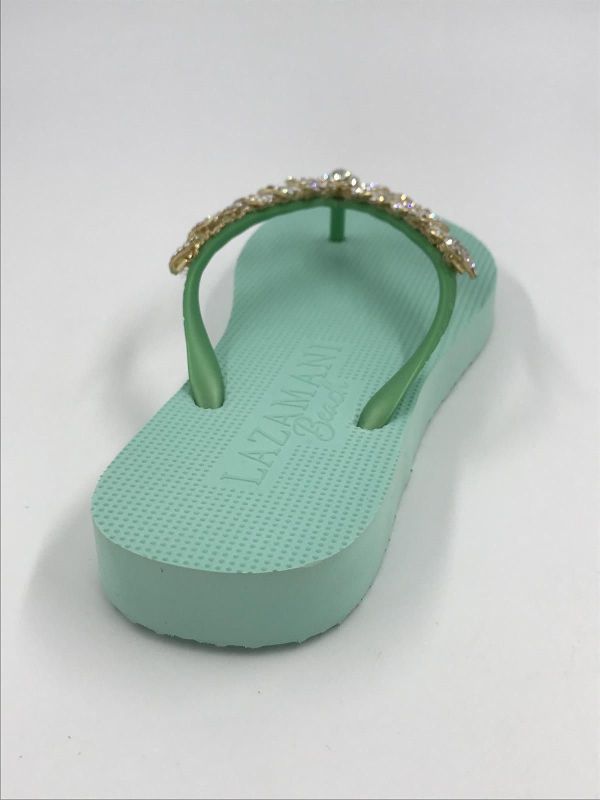 Lazamani dam slipper beach mint (LA77004 mint) - Stiletto Schoenen (Oudenaarde)