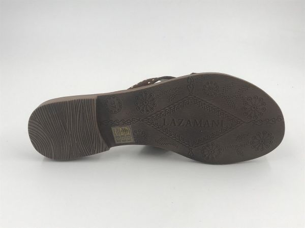 Lazamani dam slipper led brown (LA75949 brown lina mules) - Stiletto Schoenen (Oudenaarde)