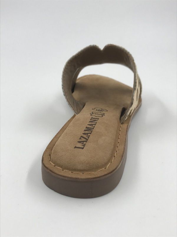 Lazamani dam slipper led leopard (LA75910 leopard lumi hair on leather) - Stiletto Schoenen (Oudenaarde)