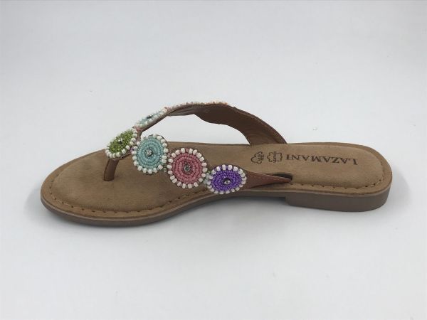 Lazamani dam slipper led multi (LA75925 multi loua toe) - Stiletto Schoenen (Oudenaarde)