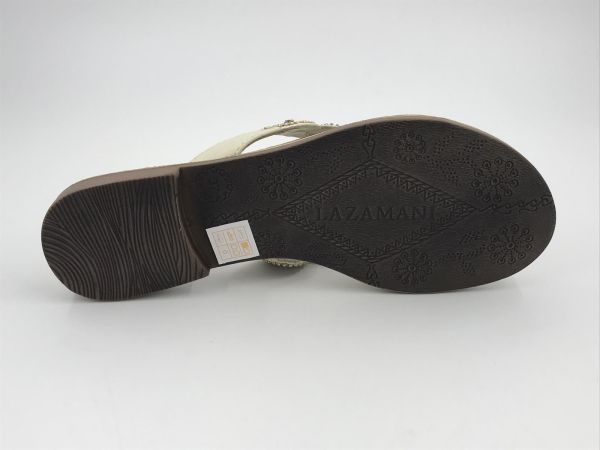 Lazamani dam slipper led strass offwhite (LA75451 offwhite) - Stiletto Schoenen (Oudenaarde)