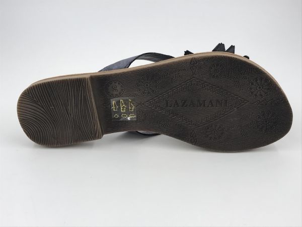Lazamani dam slipper led zwart (LA33734 black) - Stiletto Schoenen (Oudenaarde)