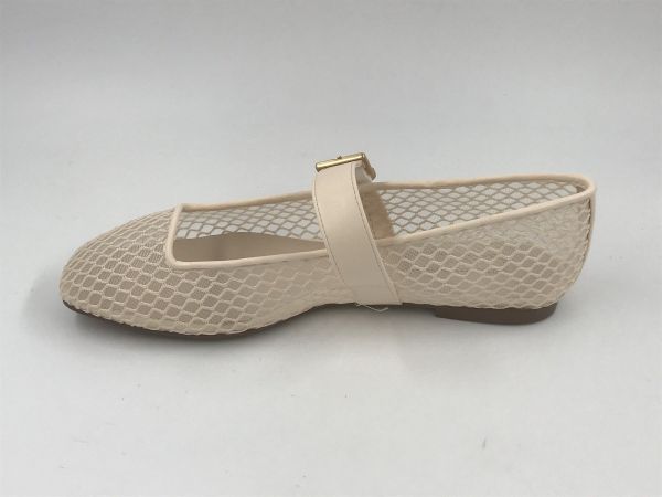 Liu Jo dam ball led/mesh off white (SA6147TX267S1400 brigitte 15 ballerina net milk) - Stiletto Schoenen (Oudenaarde)
