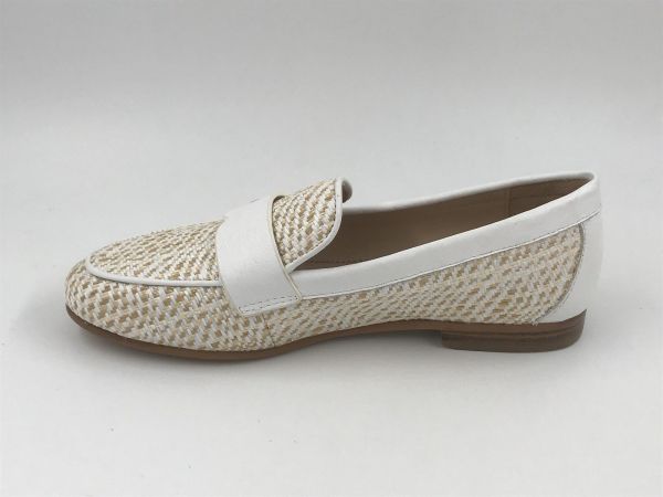 Liu Jo dam moc led/text ecru (SA6035TX52801111 emel 05 mocassino rafia/calf) - Stiletto Schoenen (Oudenaarde)