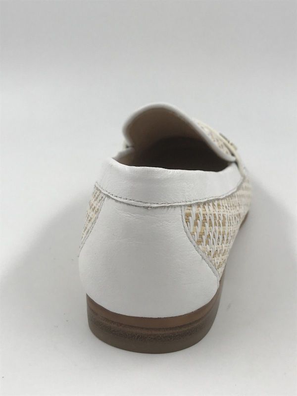 Liu Jo dam moc led/text ecru (SA6035TX52801111 emel 05 mocassino rafia/calf) - Stiletto Schoenen (Oudenaarde)