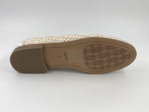 Liu Jo dam moc led/text ecru (SA6035TX52801111 emel 05 mocassino rafia/calf) - Stiletto Schoenen (Oudenaarde)