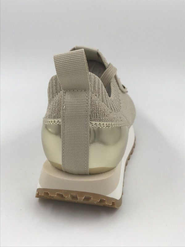 Liu Jo dam run led/text beige (BA6067TX525S1856 evelyn 916 sneaker knit metallic) - Stiletto Schoenen (Oudenaarde)