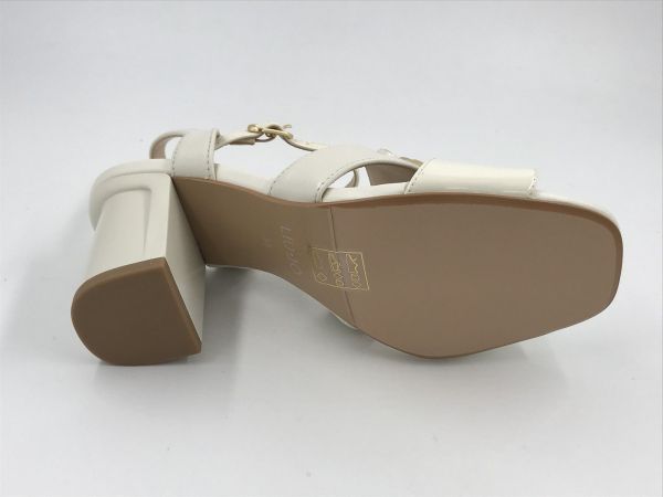 Liu Jo dam sand lak led off white (SA6051PX695S1400 brooke 1 sandal nappa/pat mil) - Stiletto Schoenen (Oudenaarde)
