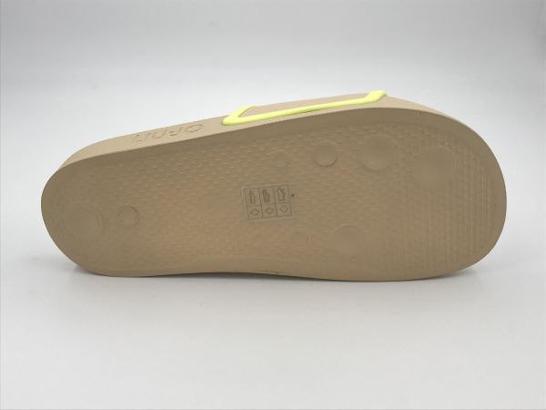 Liu Jo dam slipper beige/fluo geel (BA3149EX028S1438 kos 02) - Stiletto Schoenen (Oudenaarde)