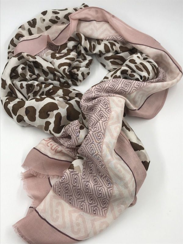 Liu Jo foulard luipaard (2A6041T4286 stola animal soft peony) - Stiletto Schoenen (Oudenaarde)