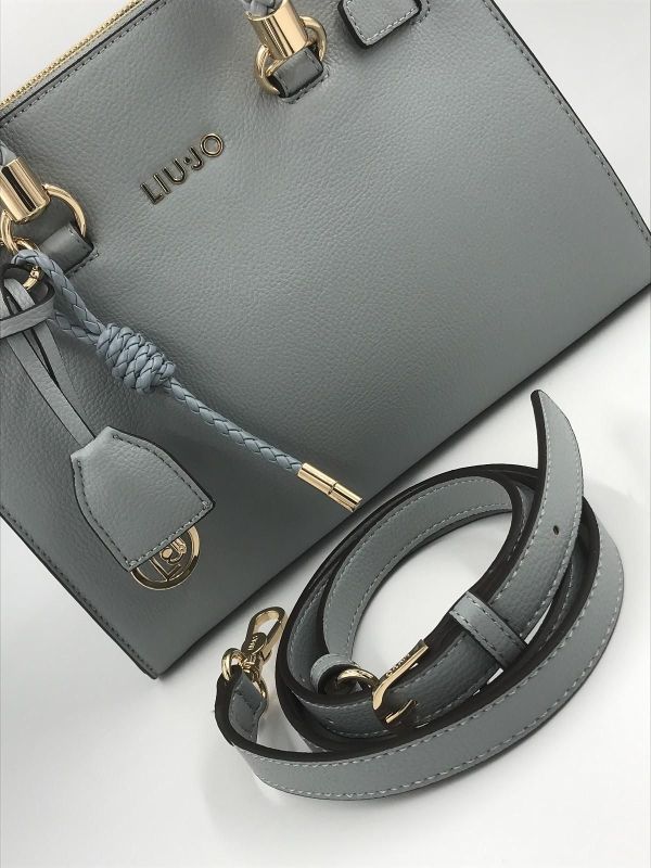 Liu Jo handtas blauw (AA6069E1012 satchel cloud) - Stiletto Schoenen (Oudenaarde)