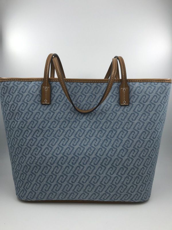 Liu Jo handtas blauw (AA6070T379A tote dusty blue) - Stiletto Schoenen (Oudenaarde)