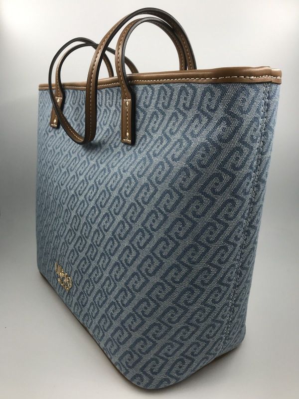 Liu Jo handtas blauw (AA6070T379A tote dusty blue) - Stiletto Schoenen (Oudenaarde)