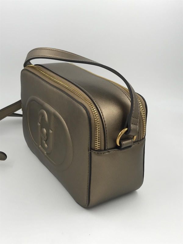 Liu Jo handtas bruin metallic (AF4248E0332 camera case bronzo metallic) - Stiletto Schoenen (Oudenaarde)