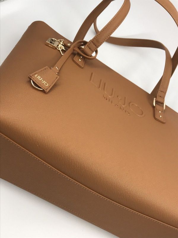 Liu Jo handtas cognac (AA6321ES029 tote sequoia) - Stiletto Schoenen (Oudenaarde)