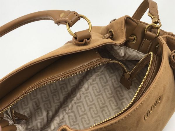 Liu Jo handtas cognac (AF6081T711A 81140 S trunk suede) - Stiletto Schoenen (Oudenaarde)