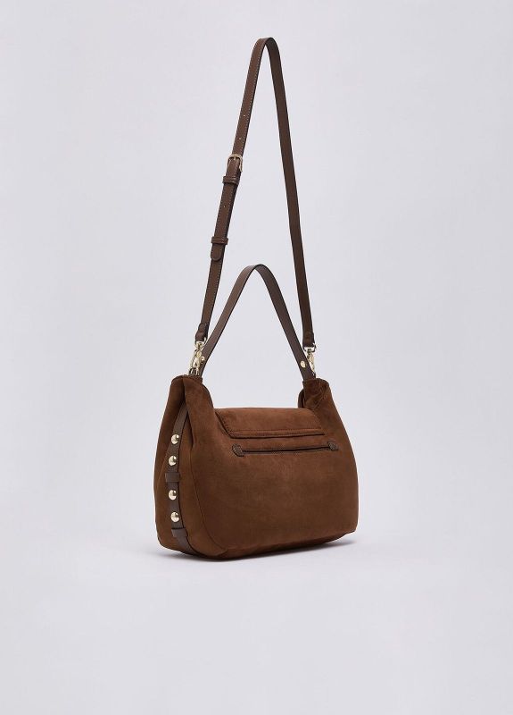 Liu Jo handtas cognac (AF6113T711A 81140 M top handle suede) - Stiletto Schoenen (Oudenaarde)