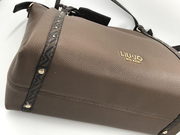 Liu Jo handtas dark mocha (AF6001ES039 X0781 ecs M tote dark mocha) - Stiletto Schoenen (Oudenaarde)