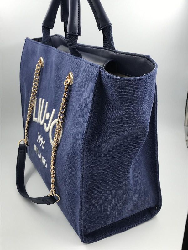 Liu Jo handtas jeans (AA5004T6948 tote dress blue) - Stiletto Schoenen (Oudenaarde)